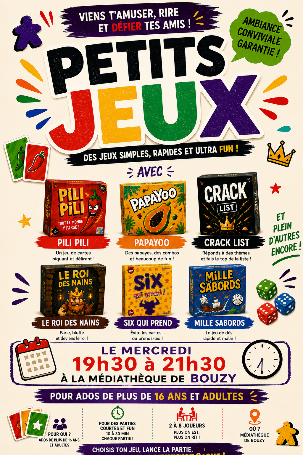 Petits Jeux mercredi soir