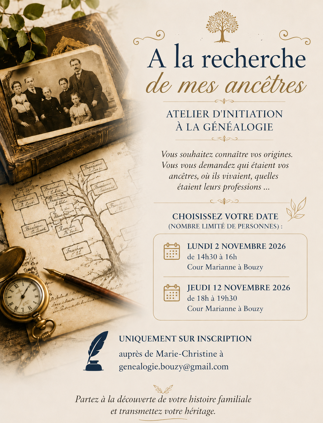 Atelier d'initiation à la généalogie
