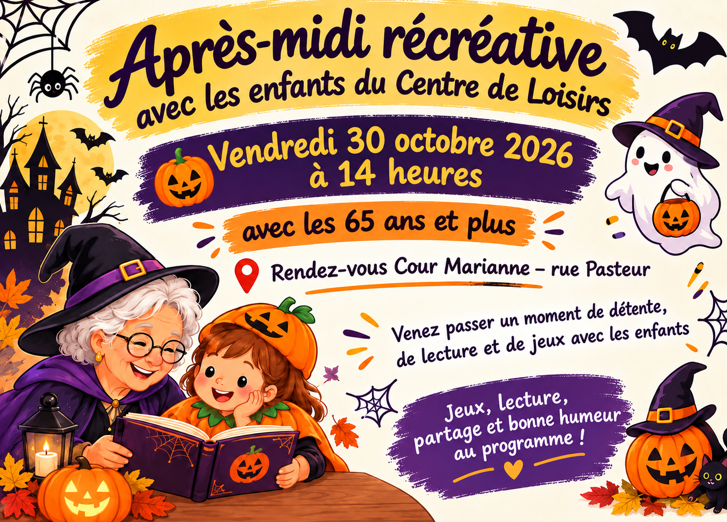 Après-midi récréative entre les aînés et les enfants du Centre de Loisirs